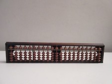 Vintage Japanese Wooden Abacus Manual Calculator 21 Counting Columns Nice Piece