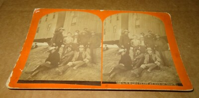 #ad Canadian Pacific Railway Stereoview LS amp; Co Staff End of Track Canada Bingham RR $54.50
