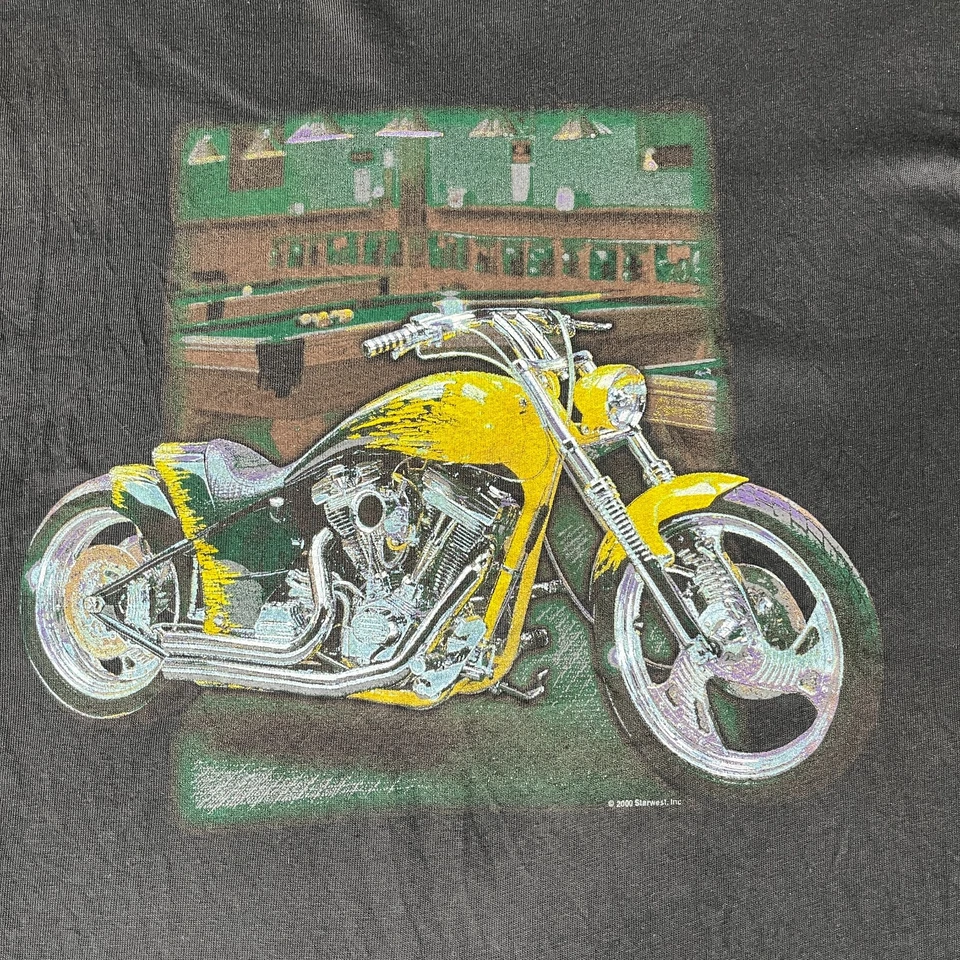 Camiseta de motociclista vintage para hombre talla L emblema 3D Harley Davidson Starwest Inc Foto 2 de 4