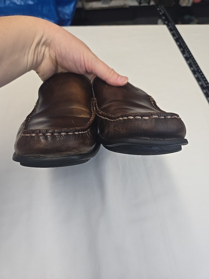 ECCO Men's Size EUR 40 Brown Leather Driving Loafer SlipOn Shoes Arch