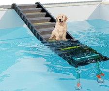 Foldable Dog Pool Ramp with 33in Legs, Free Height Adjustment