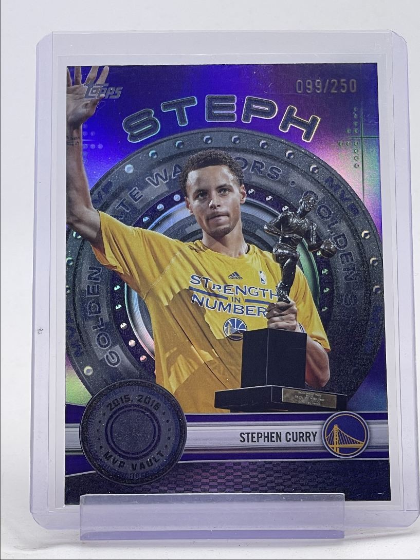 STEPHEN CURRY 2025-26 TOPPS MVP VAULT PURPLE RAINBOW WARRIORS /250 Q5997