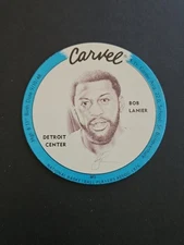 1975 CARVEL BASKETBALL DISC BOB LANIER DETROIT PISTONS MINT CONDITION BLUE 