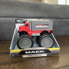 Mack Mini Truck Rev & Go! Friction Powered Red Dump Truck 5" Long #20592