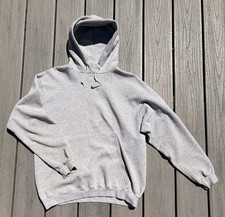 2001 Nike Men s Gray Center Swoosh Hoodie