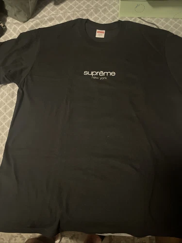 Chemise noire avec logo Supreme Classic grande taille