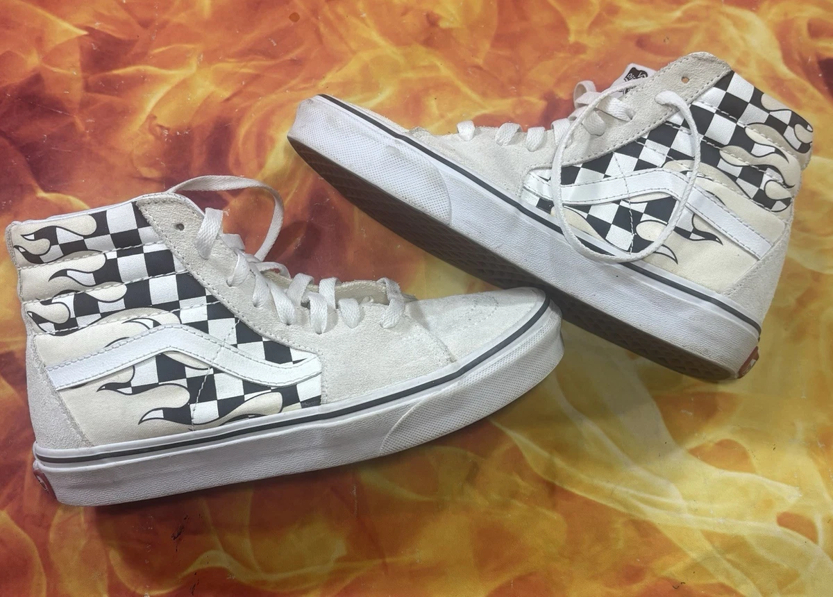 Vans Sk8- High Checkerboard Flame for sale | eBay