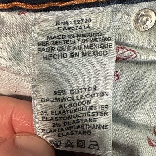 True Religion World Tour Jeans Straight Burnt Orange Stitch Flap Pocket Sz 32x33 - Picture 10 of 13