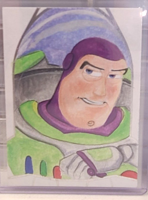 Topps Disney Toy Story BUZZ LIGHTYEAR Action Shot! 1/1 Sketch Ultra Rare