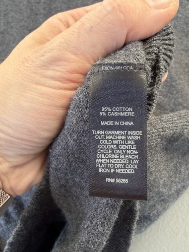 Suéter Express Para Hombre Mezcla Cachemira Grande Dinero Antiguo Preppy Minimalista Gris - Imagen 3 de 4