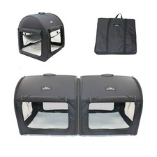 Soft Dog Cat Crate The Portable 2-in-1 Double Travel Kennel Tube Carrier for ...