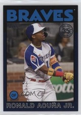 2021 Update 1986 Topps Baseball 35th Anniversary Blue Ronald Acuna Jr 0rx7