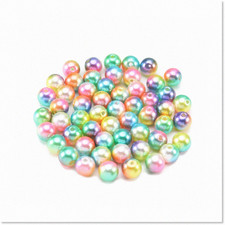 200 Pieces Colorful Acrylic Round Beads for Jewelry Making