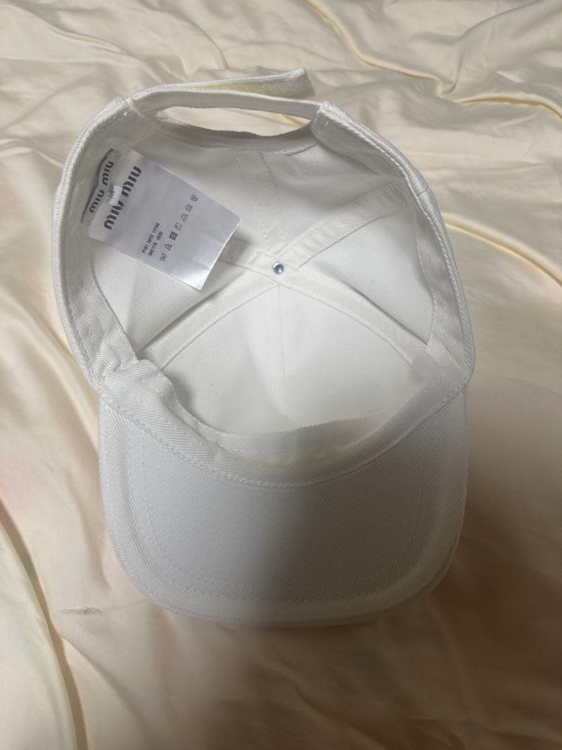 miumiu cap white | eBay
