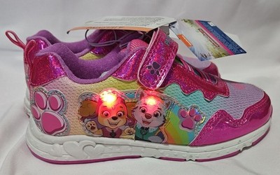 Nickelodeon Paw Patrol Skye and Everest Girls' Light Up Sneakers (Toddler/Kids)