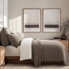 Juego de edredón EVERGRACEHOME King 108"x96" 100% algodón puntada de caja 3 piezas cobertor nuevo