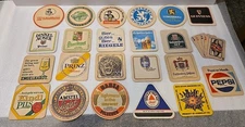 Vintage Beer and Other Beverage  Coasters Lot Of 23 Paper Coasters, US & EU