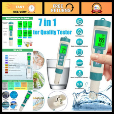 7-in-1 Digital Water Quality Tester - pH, TDS, EC, ORP, Salinity, Temp Meter for