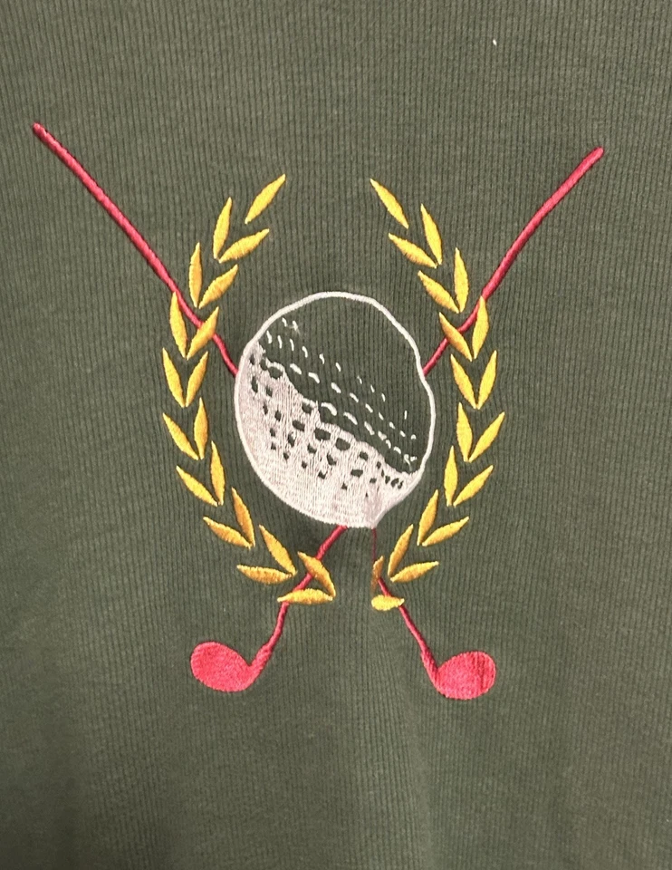 Vintage 90s GrandSlam Golf championship Embroidered Sweatshirt Green size XXL - Image 2 of 4
