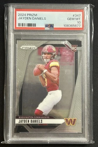 🔥🔥2024 PANINI PRIZM #347 JAYDEN DANIELS ROOKIE PSA 10🔥🔥