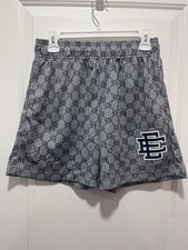 Eric Emanuel EE Basic Shorts Red Gucci Monogram Print Mesh — listing 3