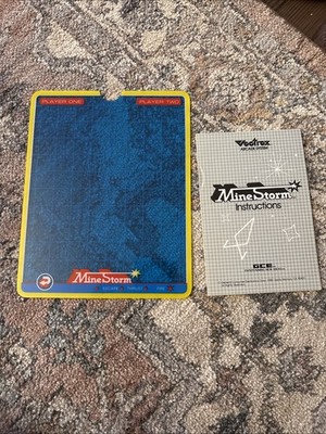 Vintage GCE Vectrex MINE STORM Arcade Game Instruction Manual and Overlay ONLY