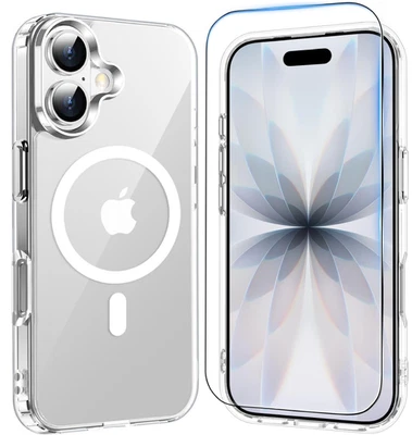 Temdan for iPhone 17 Case Clear with Screen Protector Compatible with Magsafe...