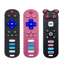 3-Pack Baby Teething Toys, Bpa-Free Silicone Baby Remote Control Teething Toy fo