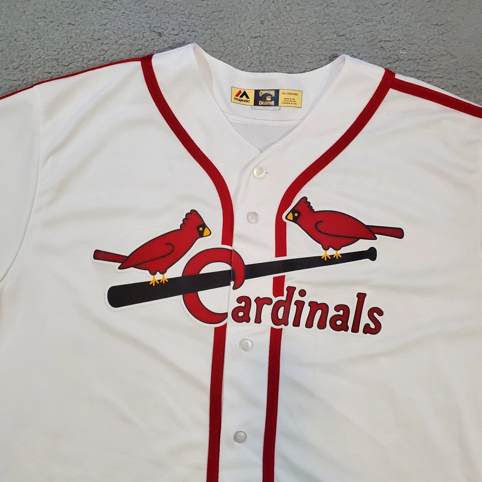 Camiseta de los Cardenales de San Luis para Hombres 3XL XXXL Stan Musial Cosida Cooperstown Base Genial Foto 2 de 4