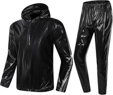 Weight Loss Sweat Suit Heavy Duty Full-Zip Sauna Suit Fitness Exercise Gym To