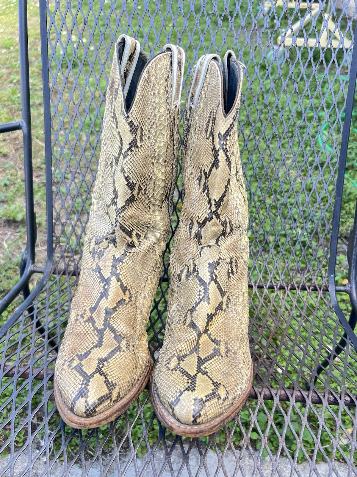 Full Natural Brown Genuine Snakeskin Python Men C… - image 2