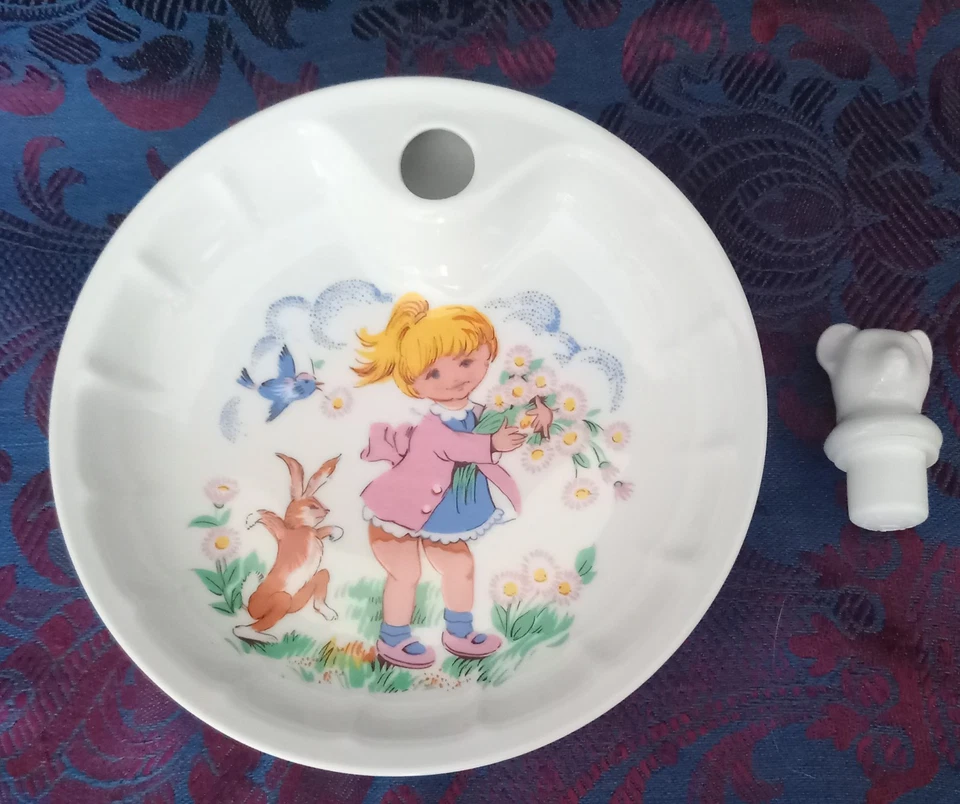 Z* LIMOGES porcelaine GL * Assiette chauffante Bébé bouillie bouchon diam 18x5cm - Photo 3/4