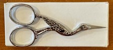 Cute 3.5" Stork Embroidery Scissors Cross Stitch Sewing Cutter Silver BRAND NEW