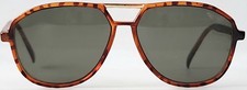 Vintage 80s 90s Tortoise Shell Sunglasses Keyhole Bridge Retro Brown Frame