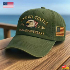 Baseball Cap United States 250th Anniversary Hat Suitable for Multiple Occasion
