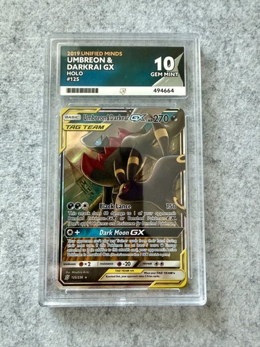 Umbreon & Darkrai-GX graded ACE 10 for sale on eBay