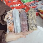 10.3LB 10Pcs Natural Quartz Crystal Jasper Skull Point Mixed Stones Healing — photo 6