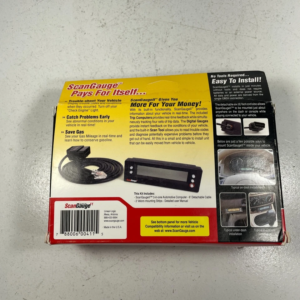 Medidor de escaneo 2 automático vehículo lector de códigos de computadora monitor ScanGauge II SG2 Foto 2 de 4