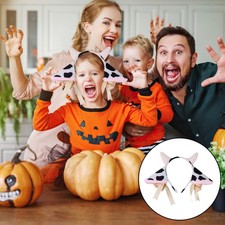 Cow Ear Hair Hoop Set Cow Mesh Skirt Lovely Cow Cosplay Set Animals Costume Set