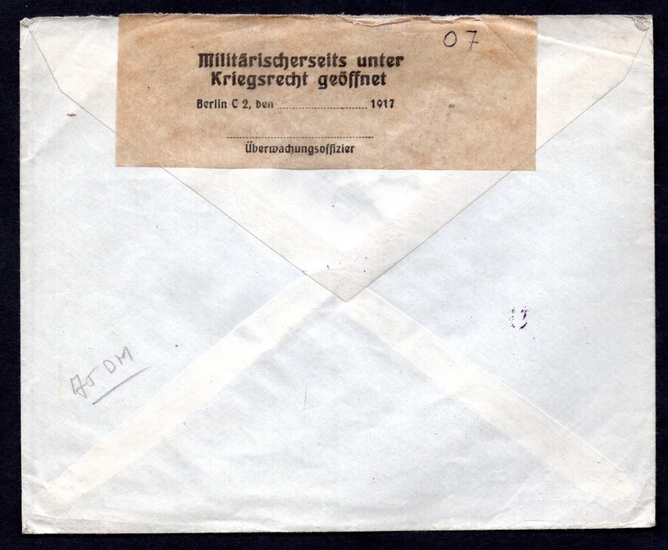 NETHERLANDS 1917 DIPLOMATIC POUCH COVER SENT FROM MOROCCO VIA CONSULATE - Image 2 of 2