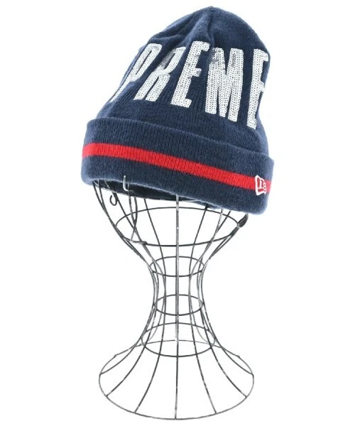 Casquettes/bonnets en tricot Supreme bleu marine rouge argent 200515430035