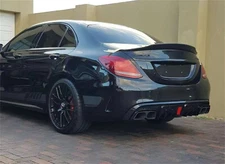 Bs Style Rear Diffuser Body Kit Rear Bumper Lip for New C Class W205 ABS Black