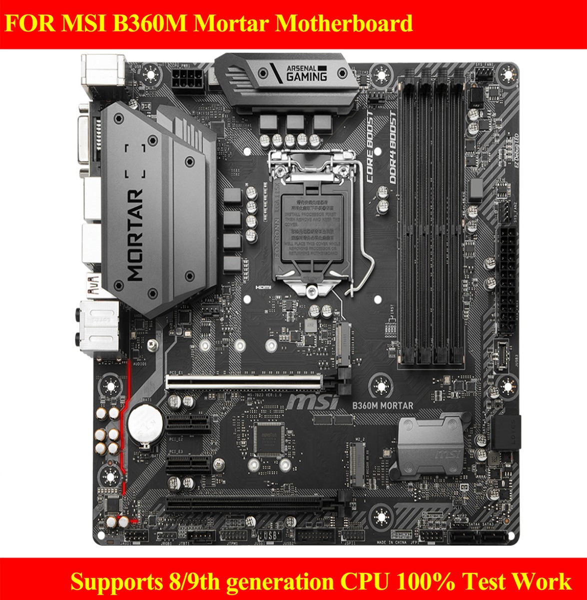 For MSI B360M Mortar Motherboard Supports 8/9th generation CPU M