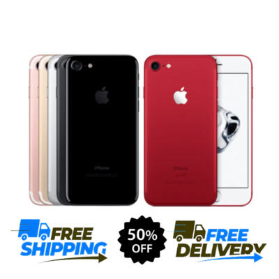 Apple iPhone 7 -32GB 128GB- iOS Unlocked Verizon 4G T-Mobile Gold/Red