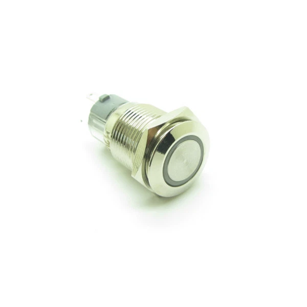 Anillo Interruptor Pulsador Luz LED Cierre Momento Impermeable 16mm 12V 24V 220 Foto 3 de 4