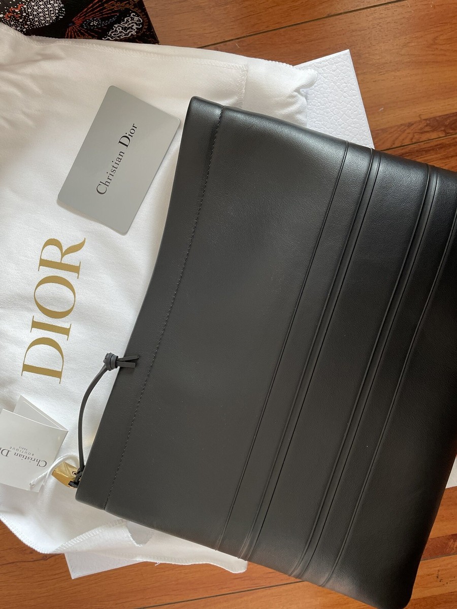 Christian Dior Clutch bag leather black Pouch. Unisex | eBay