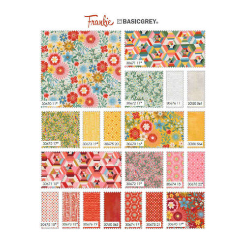 Moda Frankie Mini Charm Squares Fabric By BasicGrey Quilting Sewing Craft - Picture 2 of 4