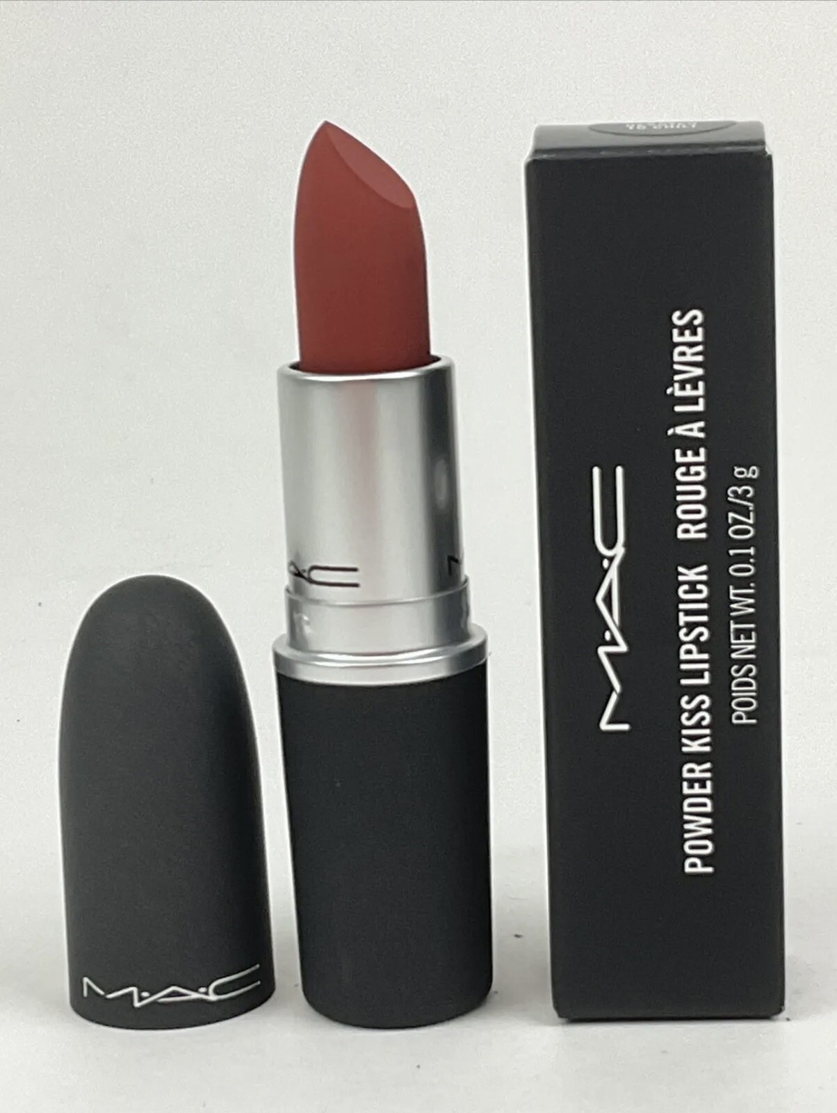 MAC Powder Kiss Lipstick 316 Devoted to Chili Full Size 0.1 OZ/3g New