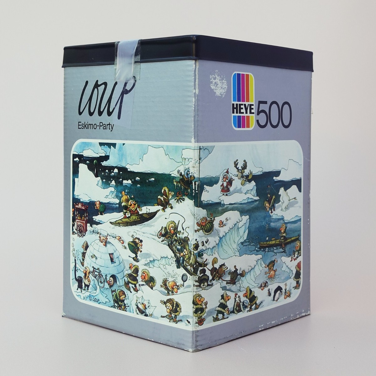 HEYE Vintage Loup Eskimo Party Puzzle 500 Piece, 1974 German Made