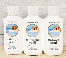 3 Bath  Body Works MIDNIGHT SWIM Body Lotion 8oz LOT/SET of 3